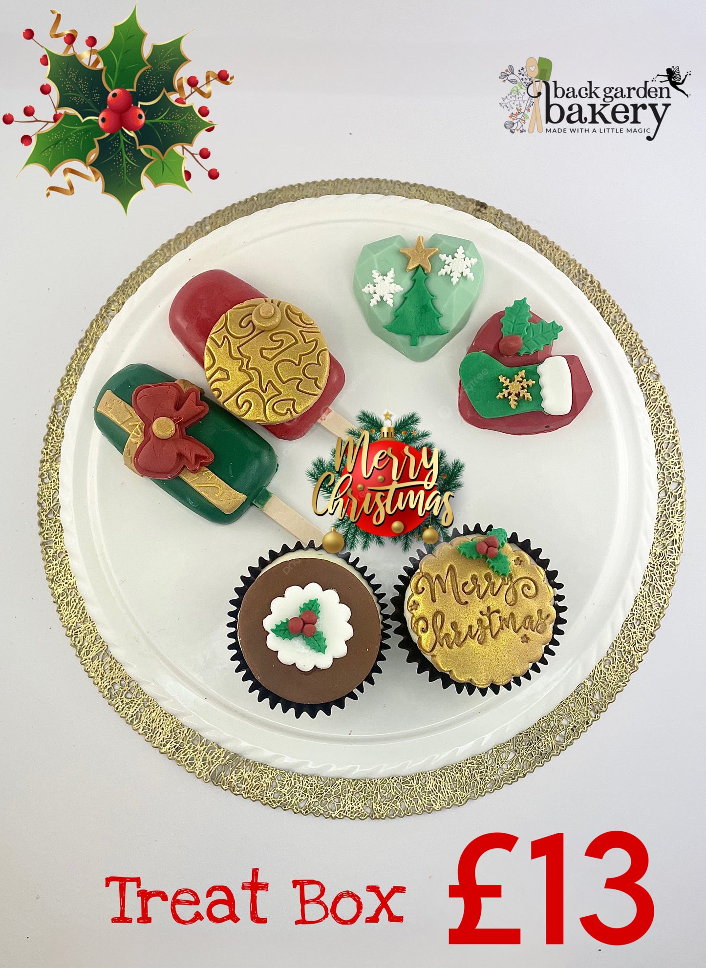 Christmas Cakesicles and Cupcake Boxes