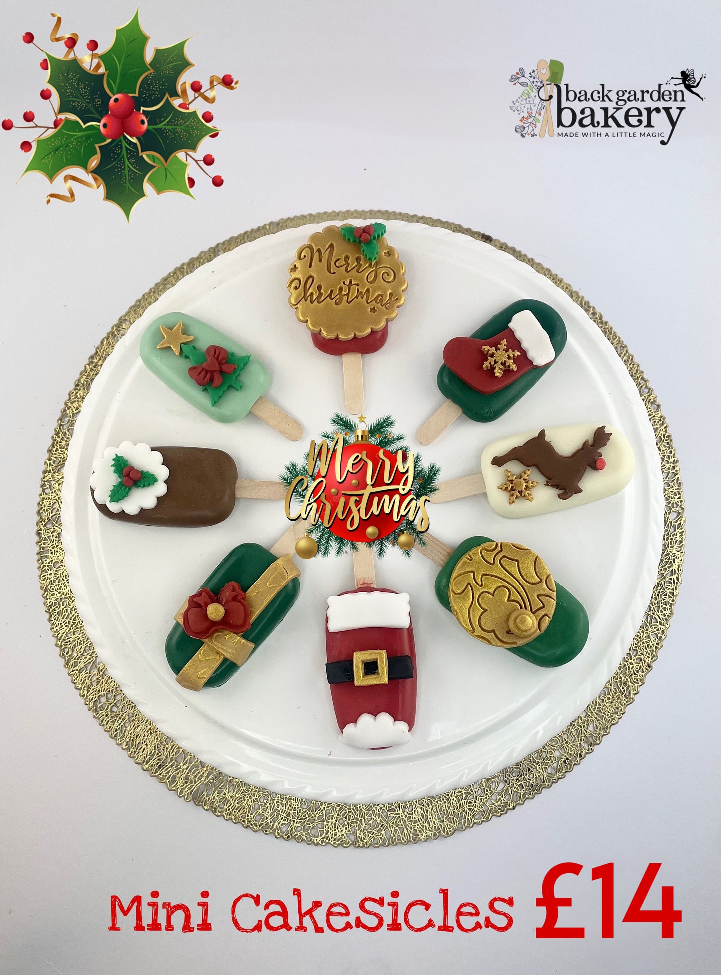 Christmas Cakesicles and Cupcake Boxes