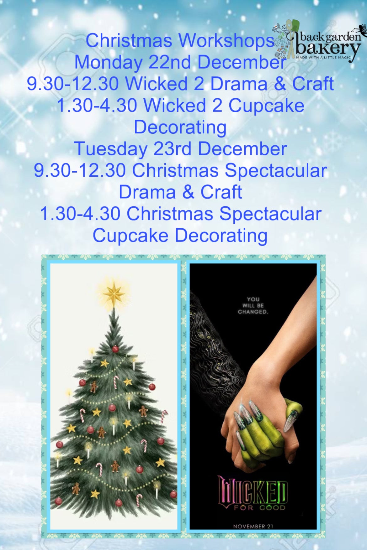 December Cupcake & Drama and Craft Workshops
