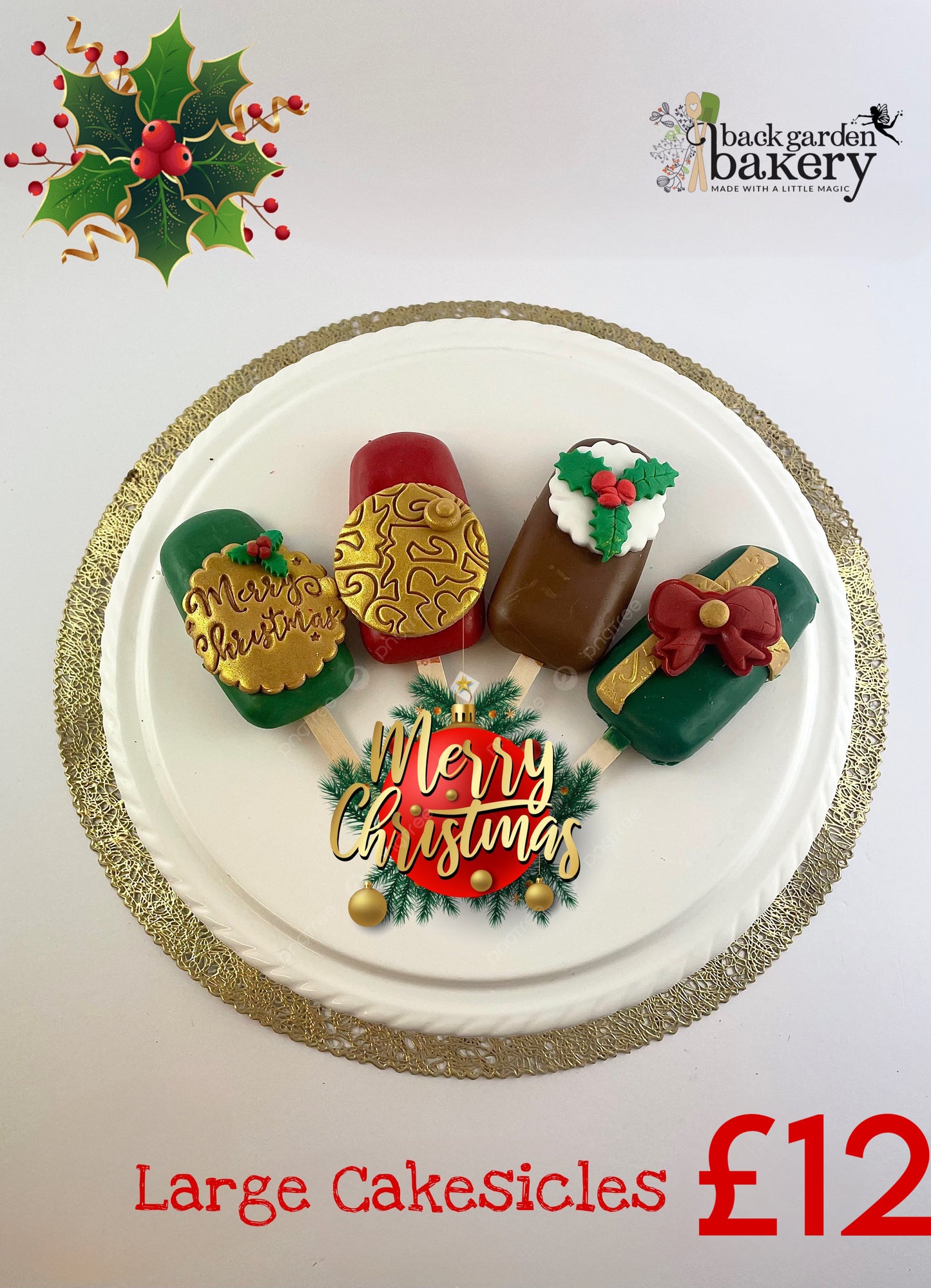 Christmas Cakesicles and Cupcake Boxes