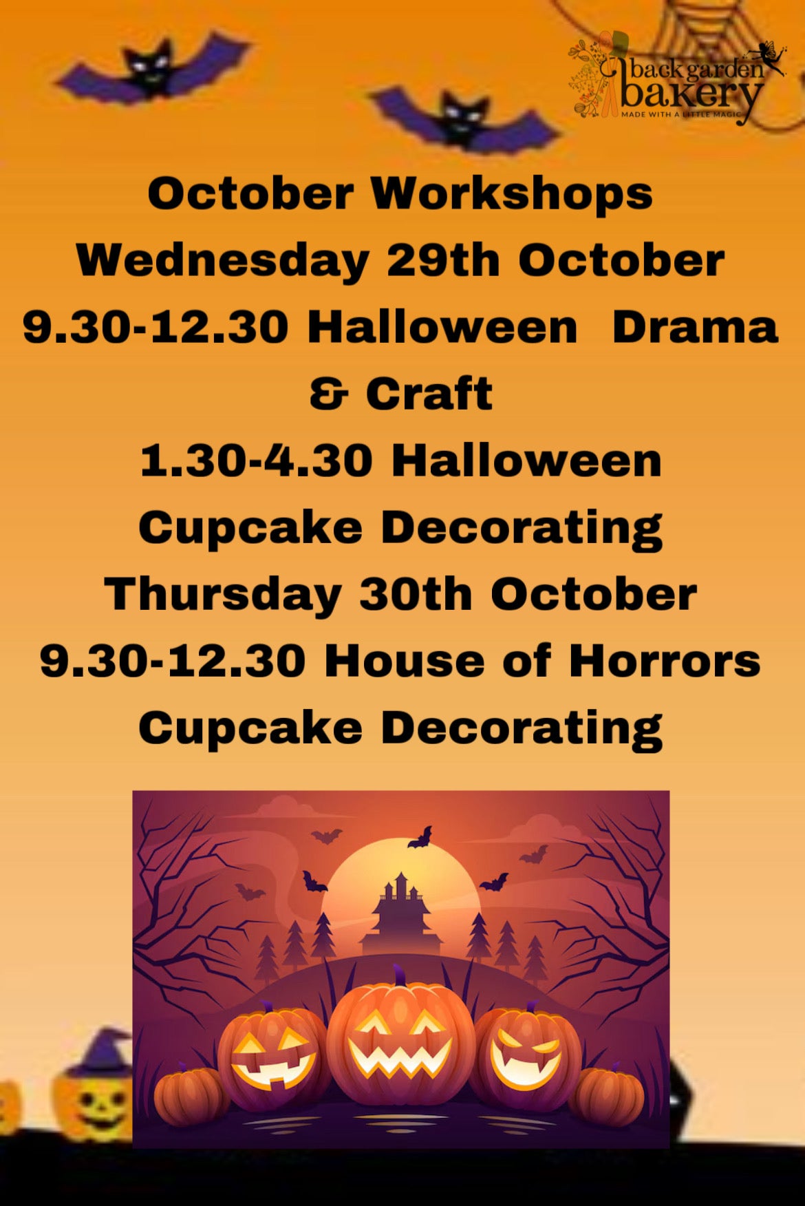October Cupcake & Drama and Craft Workshops