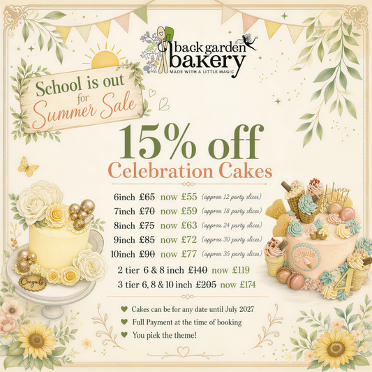 School is out for Summer Sale: 15% off Celebration Cakes