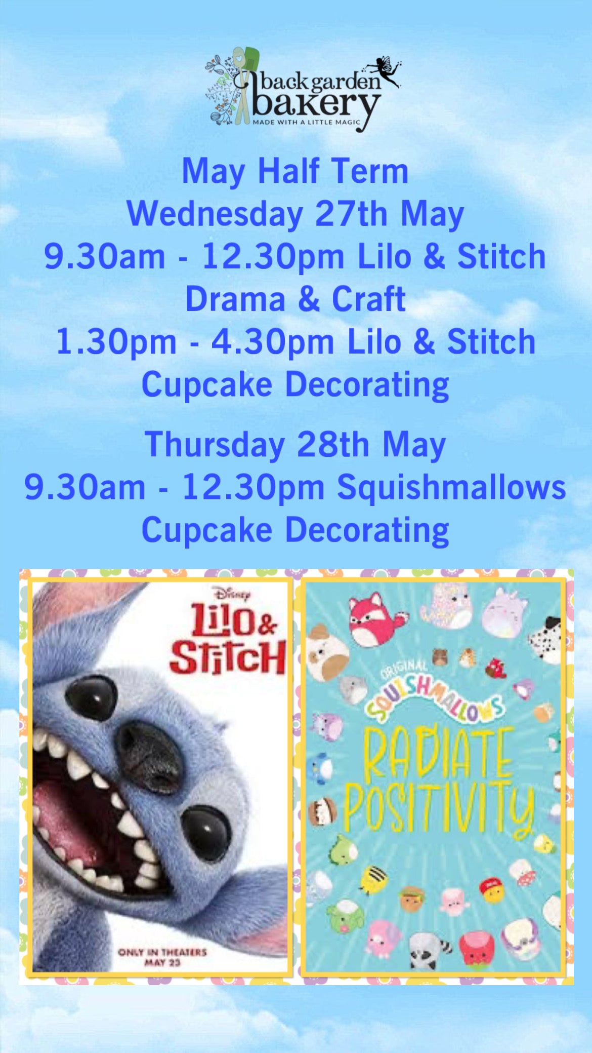 May Cupcake & Drama and Craft Workshops